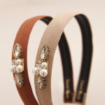 효주st 헤어밴드 큐빅 진주 패브릭 머리띠(2colors) H0548 : 제이로렌