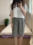 [300장돌파][3부/5부] 체크커플파자마팬츠 홈웨어팬츠 체크잠옷바지 커플신혼부부잠옷 고쟁이바지 : 마인드핑거