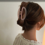 둥근 원형 반묶음 반머리 올림머리 헤어 집게 머리 핀 : 루즈루나