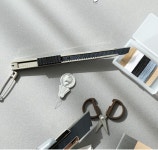 슬림 커터칼 블랙 고탄소강 소형 사무용 휴대용 가정용 문구 공예 공작 미술 창작 보드지 판지 두꺼운 지류 절삭 : 반짝반짝 상점