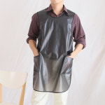 반투명 방수 앞치마(블랙) 남자 공방 업소용 애견미용 : 아기띠유아킥보드 복단지샵