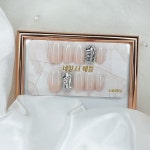 은은한 시럽 그라데이션 수제네일팁 붙이는네일 : 네일더예쁨