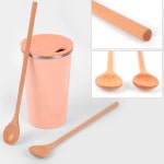 2P 나무 원목 긴 티스푼 비취 우드 머들러 고급 롱 커피 티 스푼 : 제노아몰