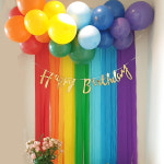 포토존 백월 롤스트리머 이색 특이한 인스타 어린이집 실내 생일 파티 브라이덜 백드롭 커튼 : 세상을 흔든 이큐컴퍼니