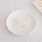 귀여운 데이지 플라워 디저트 접시 브런치 파스타 플레이트 (국내배송) : 언니테이블