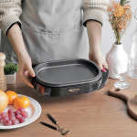 1인용 고기불판 실내 사각철판 화로구이 미니 삼겹살구이팬 고기판 콘치즈후라이팬 : 하늘기린