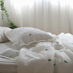 자연을 담은 시원한 홀리 자수 뱀부 시어서커 여름이불 SS : 에이트룸