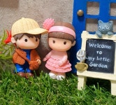 다육이꾸미기 장식인형 귀여운소년,소녀 화분장식 테라리엄 : 볼빨간 주근깨