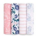 아덴아나이스 플라워즈 블룸 에션셜 스와들 머슬린 4팩 /  aden + anais essentials flowers bloom 4pack swaddles [바로 발송]... 