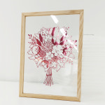 페이퍼컷팅 투명액자 A4 [주문제작] 인테리어액자 : 페이퍼리