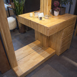 [스페이스 모던] 천연 고무나무원목 화장대 로라 전신거울 수납화장대 : 스페이스모던 앤 로이메