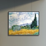 [그림닷컴] A Wheatfield With Cypresses, 빈센트 반 고흐 캔버스 그림액자 : 그림닷컴