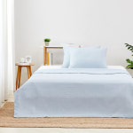 모던하우스 스노우 리플 3중직 누빔 스프레드 겸 이불 세트 민트블루 CV2520018) : 엔씨충장점