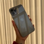 올마이솝 버튼 잘눌리는 아이폰 강화유리 투명케이스 : 러브바이민