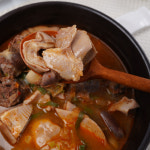 백암왕순대 밀키트 얼큰 오소리 순대국 5팩 : 백암왕순대