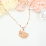 14k 18k 소띠 플라워 미아방지 아기 목걸이 / 학생금목걸이 : 아이앤유쥬얼리