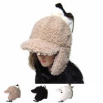 군밤 귀달이 방한모 항공모자 털모자 니트 방울 스키 보드 비니 패션 여성 남자 겨울 모자 : 린시아