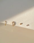 토프 데일리 레이어링 세트 (S) - 14k gold 금 볼 큐빅 귀걸이 피어싱 : 토프