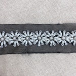 3.5cm  블러썸 플라워 악세서리 비즈레이스 (H0483) : 요고조고 패브릭