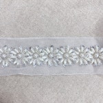 3.5cm  블러썸 플라워 악세서리 비즈레이스 (H0483) : 요고조고 패브릭