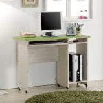 데스크탑 본체 수납 1인용 컴퓨터 책상 컴터 키보드 거치대 게이밍 보조 소형 학생 테이블 : 리빙플라스크