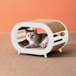 펫트리움 스크래쳐 하우스 고양이용품 숨숨집 원형 캣하우스 : PETRIUM