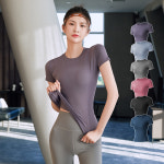 1+1 요가복 스판 반팔 여성트레이닝세트 렌덤칼라 C-88 : 비주샵11