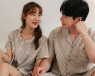 (반팔)슈슈 소프트 체크 순면 여름 신혼 패밀리 아동 커플 잠옷 파자마 세트 : 파자마 SM서문시장