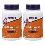 NOW Foods D-Mannose Veg Capsules 나우푸드 디 만노스 500mg 베지 캡슐 120정 2팩 : 카우니스