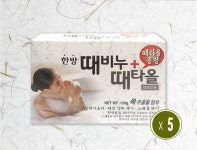 한방 때비누 + 때타올 증정 150g 5개 : 에스디팜