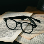 BJ클래식 재즈-M C-1 블랙 아넬형 남여공용 둥근 셀룰로이드 뿔테 안경 : 오마이선글라스 코리아