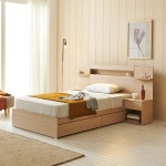 LED 조명 수납 헤드 슈퍼 싱글 저상형 1인용 서랍 USB 콘센트 선반 높은 평상형 벙커 우드 나무 오크 그레이 프레임 매트리스 2단 협탁 서랍... 