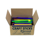 인체무해 나무 우드 컬러 스틱 150mm x 300개 스푼 공예 만들기 재료 막대 : 요기팜