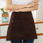 업소용 주머니 짧은 카페 주방 서빙 커피숍 작업 앞치마 블랙 브라운 그린 : 코스모스마켓