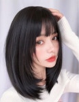 (당일출고)가발스타일 자연스러운 중단발 가발 단발 통가발 미디엄 보브 패션 : 가발스타일