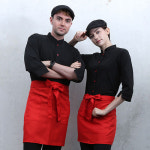 Y2-711 블랙 차이나 적단추 칠부  홀서빙 유니폼 서빙복 7부 식당 남여 조리복 레스토랑 참존어패럴 참존까운 : 참존어패럴