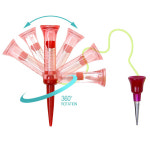 2P 부드러운 우레탄 골프티 롱티 상급자용 76mm 68mm 저항감소 스프링티 무방향성 티샷 연결티 고정티 : 여닝하우징