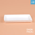 소량) [무지 3호] 일회용 종이트레이 김밥 분식 떡집 포장용기 / 1box 100개 : 다온팩