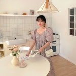 로즈마리 셔링 퍼프 롱원피스 : adorable 아도러블