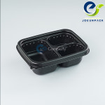 일회용 미니사각 죽 반찬포장용기 AJ 400ml 흑색 박스600개세트 : 조은팩