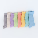 파스텔 발목 골지 스포츠 양말 컬러  긴양말 324 : 코코삭스