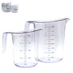 쿠킹플러스 PC 계량컵 1000ml 2000ml 투명 플라스틱 계량 비이커 비커 용량 눈금 손잡이 : 아이탑몰