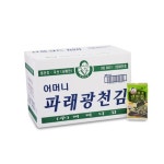 [광천어머니김 본사 발송] 파래16단 도시락김 4g, 128개 : 광천어머니김