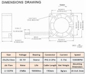 [제품코드:PN-FAN-G2525]  25mmX25mmX10mm DC BRUSHLESS 5V, 0.15A 팬(FAN) : 로직캠프