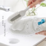 운동화빠는법 슈즈브러쉬 실리콘 솜털모 신발세척 하얀운동화세탁 손세탁 : 굿.모닝글로리