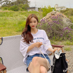 퍼피몽 캐주얼 프린팅 박시 반팔 티셔츠 [44-100] : 리리앤코