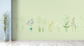 뮤럴벽지 맞춤제작 0878 들꽃풀 : 풍경디자인월