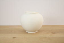 달항아리 세라믹 도자기화병 연미색 소품 단지 M Size : 와이에스 세라믹스