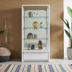 고급 인테리어 선반 진열장 엔틱 거실 주방 술 상패 양주 피규어 레고 수납 진열대 거울 미니 낮은 원목 우드 나무 오크 월넛 화이트 틈새 미러... 