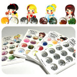 ABC 야광 알파벳 스티커 에바 큐빅 네일아트 스티커 에치 스티커 봉주르 종이스티커 오버액션토끼 네일 스티커 : 달고나문구